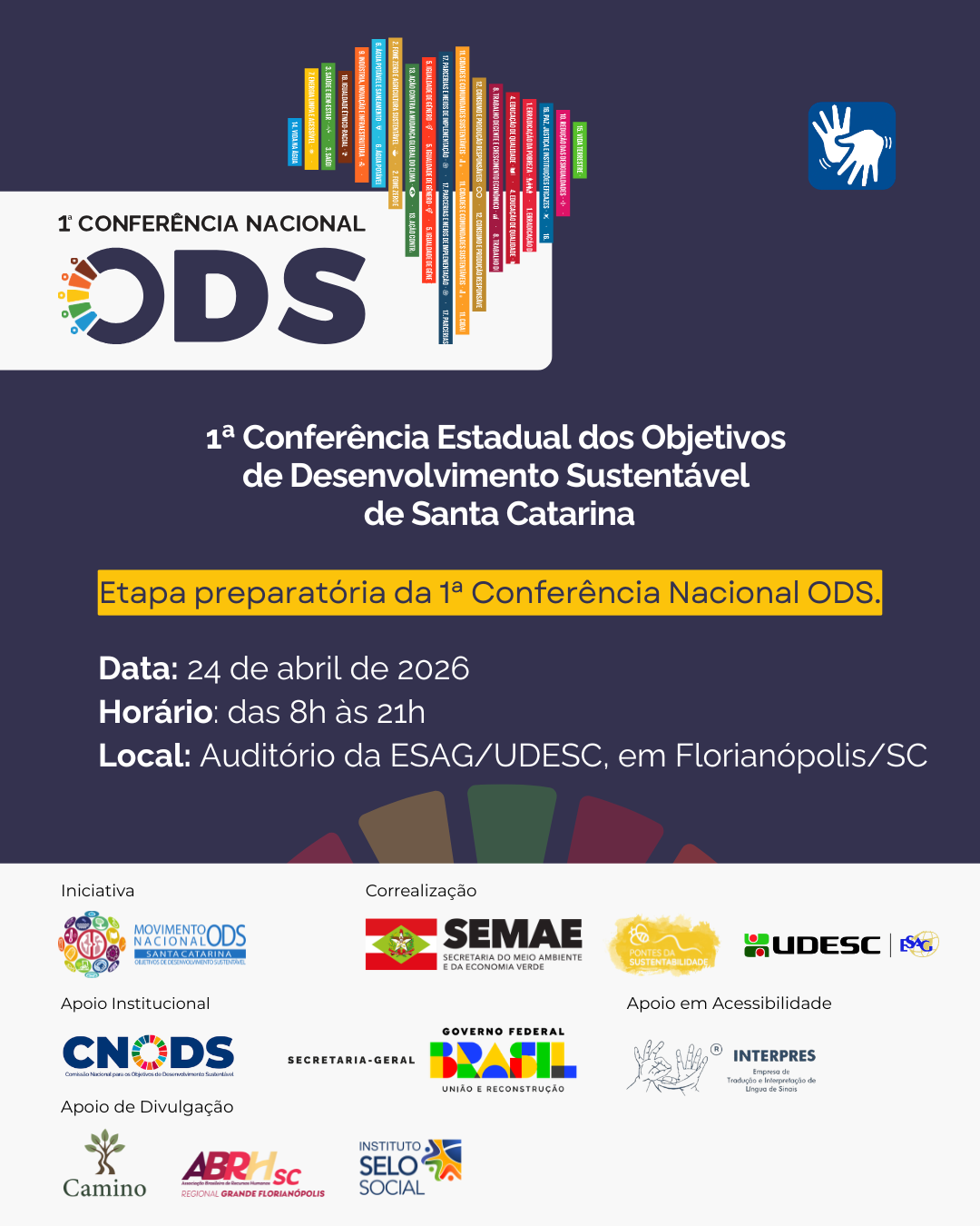 SEMAE correaliza a 1ª Conferência Estadual dos ODS