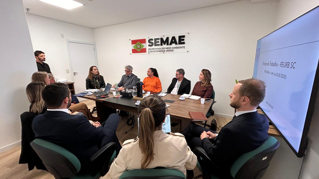 Reunião do GT REURB SC na Semae alinha ações para fortalecer a regularização fundiária em Santa Catarina